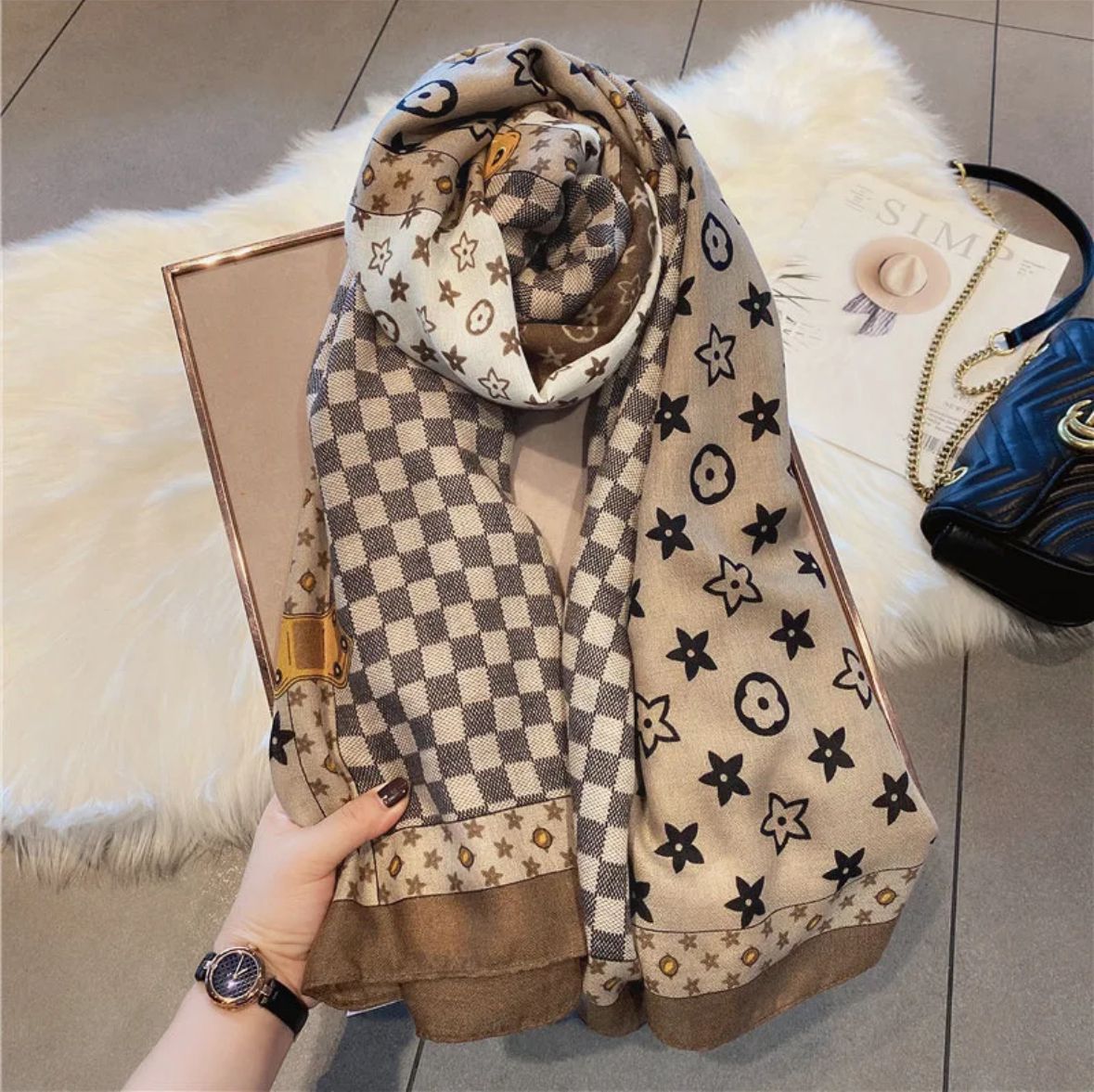 Louis Vuitton Inspired Scarf